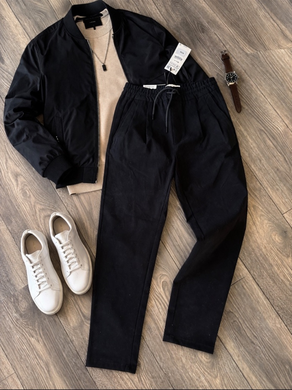Zara Semi Jogger Bistretch Pants Black Men’s Size S (30) NWT